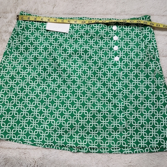 Size 16 Skort Golf Sport Skirt Links Green and white color LADY HAGEN NWT - Picture 10 of 16